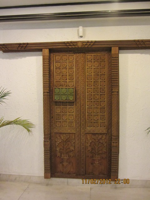 Hotel Lobby Carved Door 11-2-2012